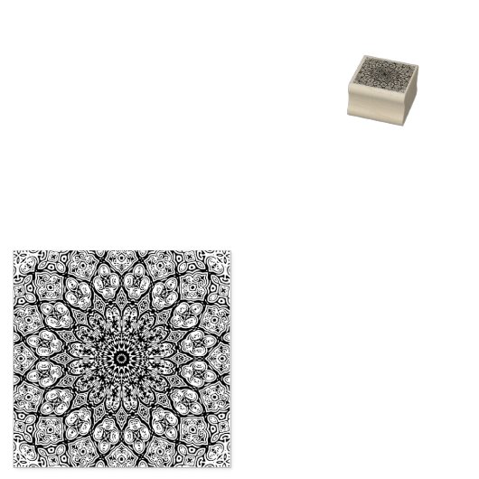 Mandala Rubberstempel (Gestempeld)