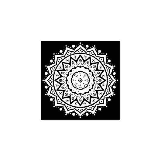 Mandala Rubberstempel (Afrduk)
