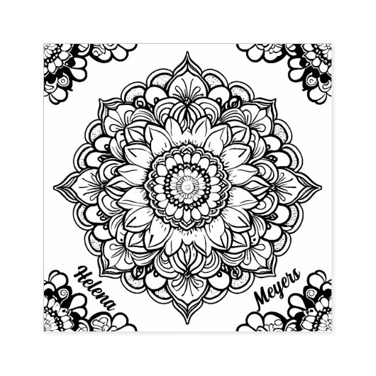 Mandala Rubberstempel (Afrduk)