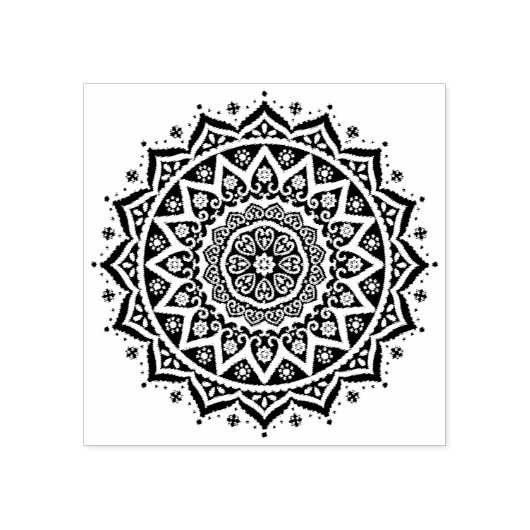 Mandala Rubberstempel (Afrduk)