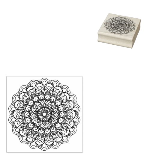 Mandala Rubberstempel (Gestempeld)