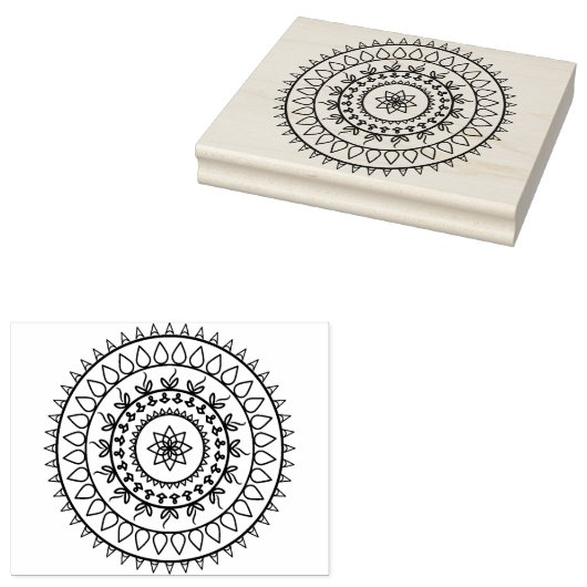 Mandala Rubberstempel (Gestempeld)