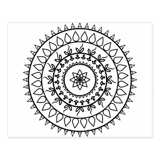 Mandala Rubberstempel (Afrduk)
