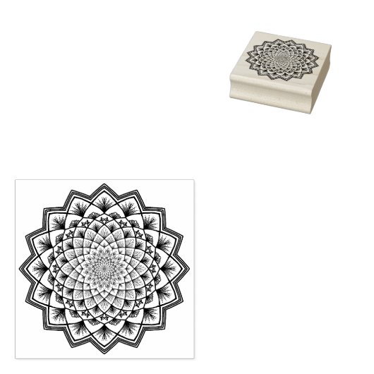 Mandala Rubberstempel (Gestempeld)