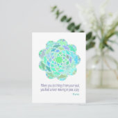 Mandala Rumi Joy Quote Briefkaart (Staand voorkant)