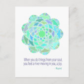 Mandala Rumi Joy Quote Briefkaart (Voorkant)