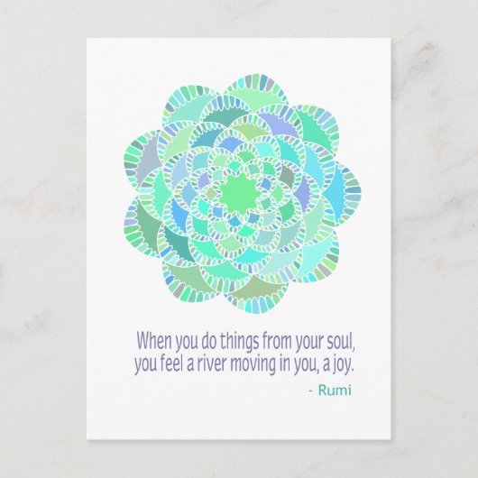Mandala Rumi Joy Quote Briefkaart (Voorkant)