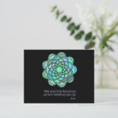 Mandala Rumi Joy Quote Briefkaart (Staand voorkant)