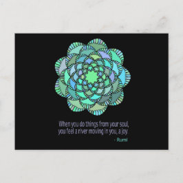 Mandala Rumi Joy Quote Briefkaart