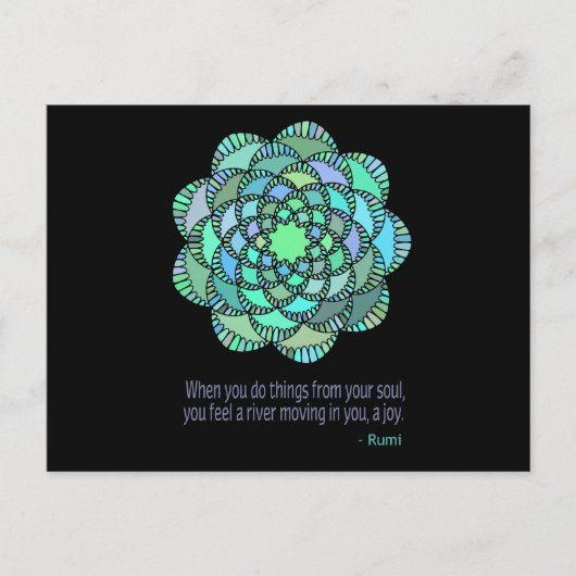 Mandala Rumi Joy Quote Briefkaart (Voorkant)