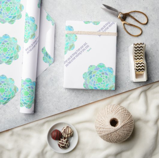 Mandala Rumi Joy Quote Cadeaupapier (Crafts)