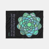Mandala Rumi Joy Quote Fleece Deken (Voorkant (Horizontaal))