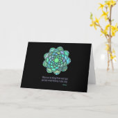 Mandala Rumi Joy Quote Kaart (Gele Bloem)
