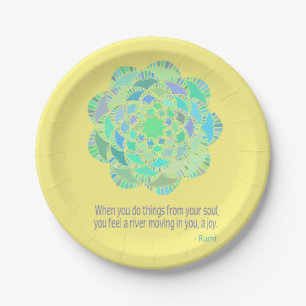 Mandala Rumi Joy Quote Papieren Bordje