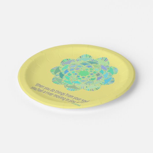 Mandala Rumi Joy Quote Papieren Bordje (Gekanteld)