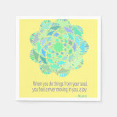 Mandala Rumi Joy Quote Servetten (Voorkant)