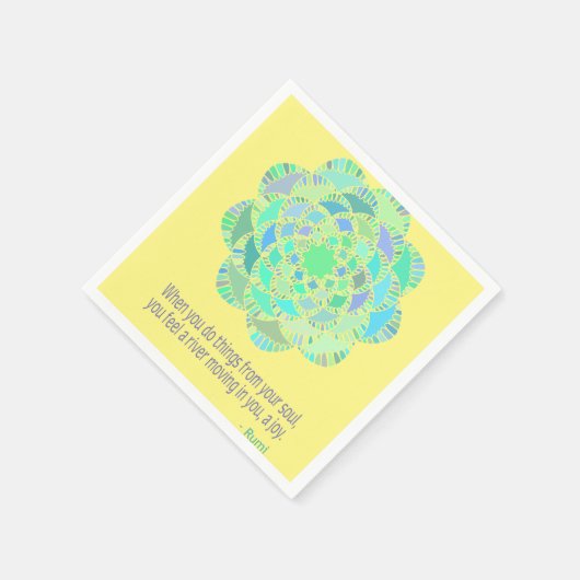 Mandala Rumi Joy Quote Servetten (Hoek)