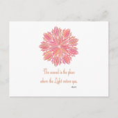 Mandala Rumi Woundquote Briefkaart (Voorkant)