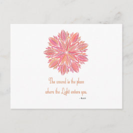 Mandala Rumi Woundquote Briefkaart