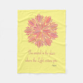 Mandala Rumi Woundquote Fleece Deken (Voorkant)