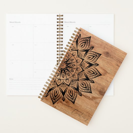 Mandala Rustic Wood Jaarlijks Planner (Display)