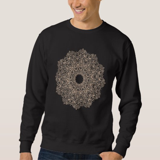 Mandala Sacred Fractal Geometry Good Vibe 6 Trui (Voorkant)