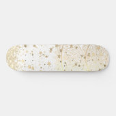 Mandala scannen met gouden sterren op wit persoonlijk skateboard (Horizontaal)