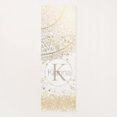 Mandala scannen met gouden sterren op wit yogamat (Achterkant)