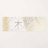 Mandala scannen met gouden sterren op wit yogamat (Voorkant (horizontaal))