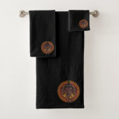 Mandala Schattige Elephant Metallizer Bad Handdoek (Insitu)