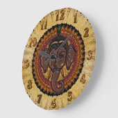 Mandala Schattige Elephant Metallizer Grote Klok (Hoek)