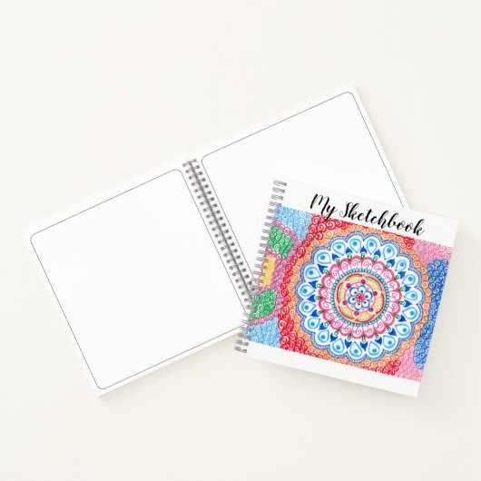 Mandala schetsboek | Persoonlijke titel Notitieboek (Binnen)