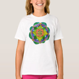 Mandala Schilderen Positief Meisjes' LAT Sportswea T-shirt