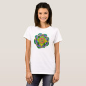 Mandala Schilderen Vrouwen American Apparel Fine J T-shirt (Voorkant volledig)