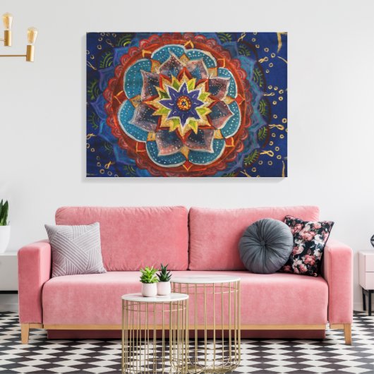 Mandala Schilderij Canvas Print (Insitu (Woonkamer))