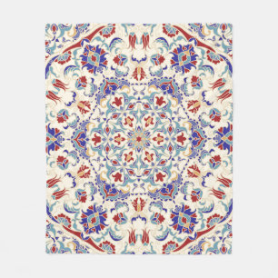 Mandala schoonheid: kleurrijk cultureel mozaïek fleece deken