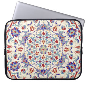 Mandala schoonheid: kleurrijk cultureel mozaïek laptop sleeve