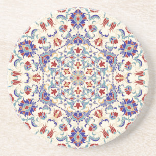 Mandala schoonheid: kleurrijk cultureel mozaïek zandsteen onderzetter