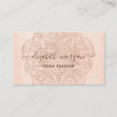 Mandala Script Blush Pink Waterverf Modern Visitekaartje (Voorkant)