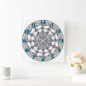 Mandala Scroll Clock Vierkante Klok (Huis)