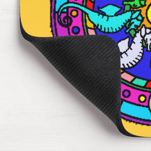 mandala seahorse Mousepad Muismat (Hoek)