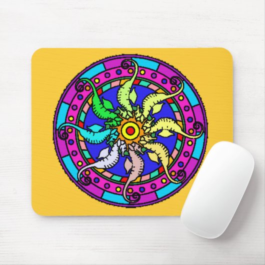 mandala seahorse Mousepad Muismat (Met muis)