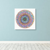 Mandala Serenis Canvas Afdruk (Insitu (Houten vloer))