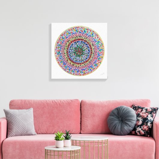 Mandala Serenis Canvas Afdruk (Insitu (Woonkamer))
