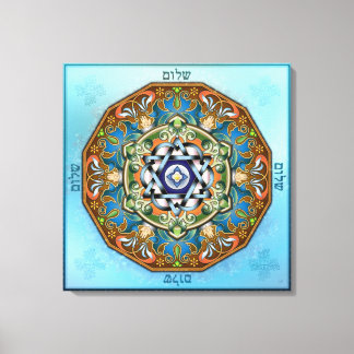 Mandala Shalom Canvas Afdruk