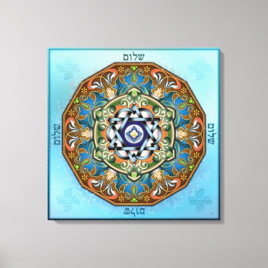 Mandala Shalom Canvas Afdruk (Voorkant)