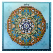 Mandala Shalom Tile Tegeltje (Voorkant)