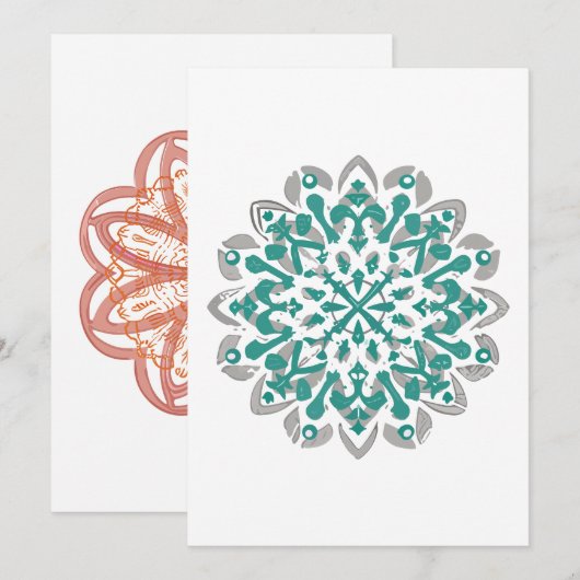 mandala Shudder christmasmandala Flutter kerstmis Bedankkaart (Voorkant / Achterkant)