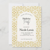 Mandala-sieraad & Arabisch patroon uitnodiging fot (Voorkant)