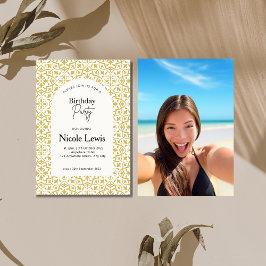 Mandala-siermotief & Arabisch patroon uitnodiging